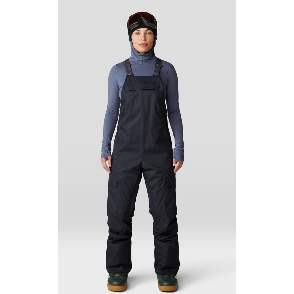 Mountain Hardwear FireFall Bib Womens XS Black Insulated Snow Pants OL7825 NEW